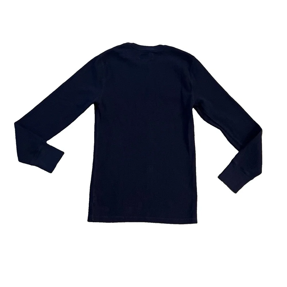 Polo Ralph Lauren Sleepwear Men Waffle Knit Thermal  Small Navy Blue White Pony
